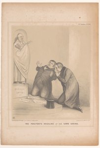 Caricature du premier ministre Robert Peel et de Daniel O