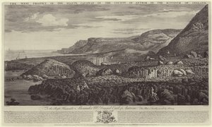 La perspective ouest de la Chaussée des Géants dans le comté d