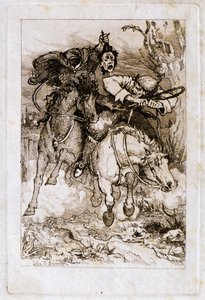 Deux cavaliers au galop [l