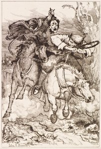 Deux cavaliers au galop [l