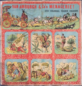 La ménagerie et le char colossal doré de Van Amburgh et Co