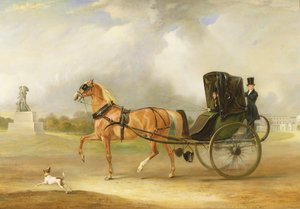 William Massey-Stanley conduisant son cabriolet à Hyde Park, 1833