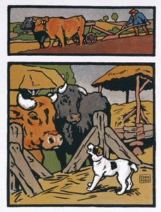 Illustration pour Le Chien et la Vache, des 