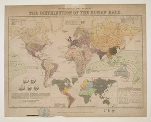Carte ethnographique, montrant la distribution de la race humaine - John Emslie