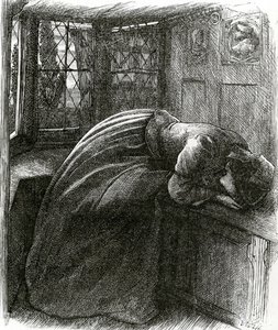 Mariana des Poèmes de Tennyson - John Everett (after) Millais