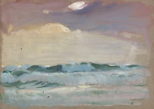 Mer grise au clair de lune, Port Leven - John Everett
