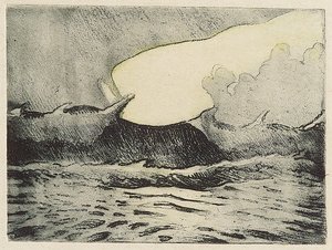 Paysage marin - mer très agitée, 20e siècle
