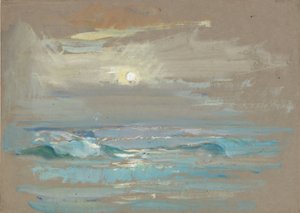 Paysage marin. Clair de lune sur une mer calme, fin 19e siècle - milieu 20e siècle - John Everett