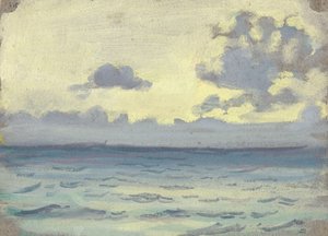 Paysage marin, navires sur un horizon calme, fin 19e siècle - milieu 20e siècle - John Everett