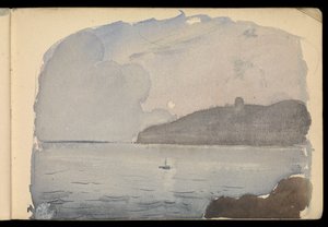 Paysage marin, carnet de croquis