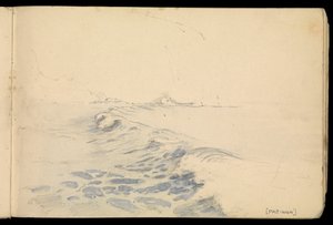 Paysage marin, carnet de croquis - John Everett