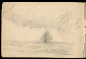 Paysage marin, carnet de croquis - John Everett