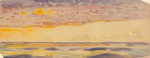 Paysage marin, mer jaune et nuages violets, fin 19e siècle - milieu 20e siècle