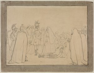 Énée montre le corps de Pallas de l