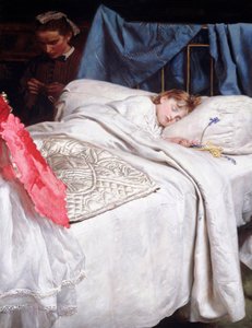 Endormi. Vers 1865 (Huile sur toile) - John Everett Millais