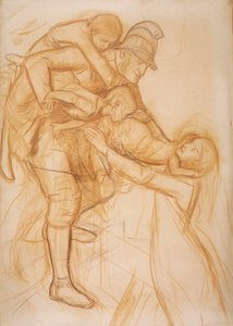Cartoon pour "Le Sauvetage", c.1855 - John Everett Millais