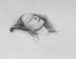 Elizabeth Siddal : Étude pour "Ophelia" - John Everett Millais