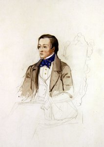 Étude pour le portrait de R. Stephens du Merton College, Oxford, vers 1850 - John Everett Millais