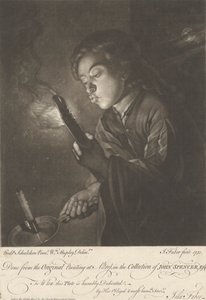 Garçon allumant une bougie