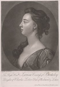 La très honorable Louisa comtesse de Berkeley, fille de Charles Lenox duc de Richmond et Lenox - John Faber the younger
