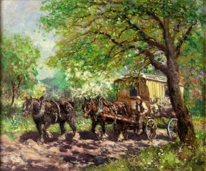 Deux chevaux et une caravane - John Falconar Slater