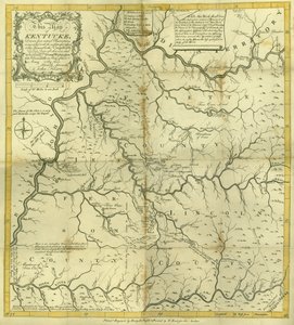 Carte du Kentucky, gravée par Henry D. Pursell, imprimée par T. Rook, Philadelphie, 1784