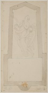 Un esprit défunt élevé par deux anges - John Flaxman