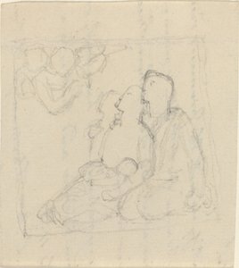 Une famille adressée par des anges - John Flaxman