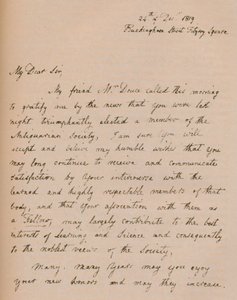 Une lettre de John Flaxman, 24 décembre 1819, 1904 - John Flaxman