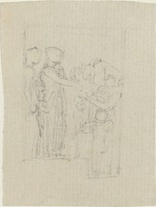 Mendiants à une porte (Étude pour le monument Yarborough) - John Flaxman