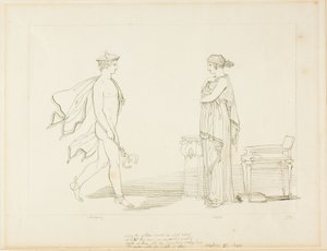 Mercure et Calypso - John Flaxman