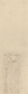 Relief avec deux figures en manteau - John Flaxman
