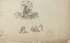 Étude de Neptune et créatures marines (?) - John Flaxman