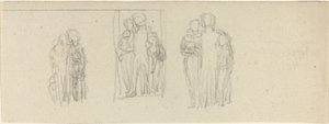 Trois groupes de figures (Parents et enfants ?) - John Flaxman