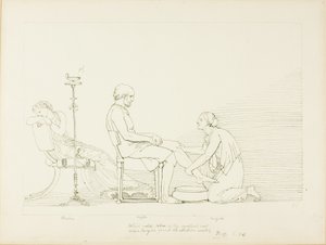 Ulysse, Pénélope et Euryclea - John Flaxman