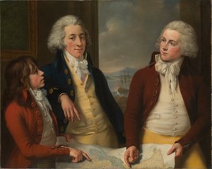 Les frères Money : William (1769-1834), James (1772-1833) et Robert Taylor (1775-1803) - John Francis Rigaud