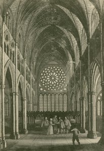 Léonard empêchant le mariage du comte de Rochester avec Amabel dans le chœur de Saint-Paul