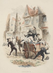 Page de titre de Old St. Pauls, par William Harrison Ainsworth, pub. 1855 (gravure en couleur) - John Franklin