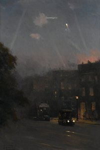 Un raid Zeppelin, 8 octobre 1915, c.1915-18 - John Fraser