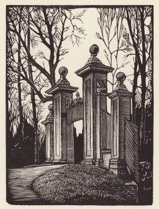 Cambridge : Clare Gates (gravure sur bois)