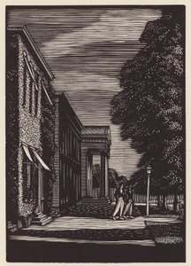 Cambridge : Downing (gravure sur bois)