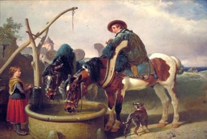 Chevaux à un puits
