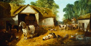 Cour de ferme à Meopham, 1857