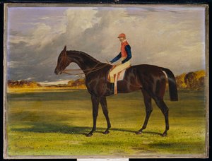 La Pouliche du Comte de Chesterfield "Industry", avec W. Scott, dans un Paysage, 1838 - John Frederick Herring Senior