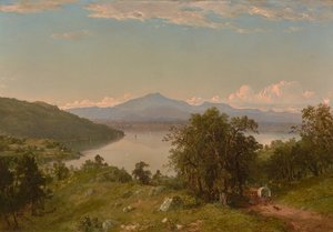 Le sommet du chameau depuis la rive ouest du lac Champlain 1852 - John Frederick Kensett