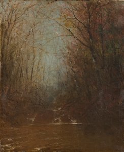 Intérieur de forêt avec ruisseau - John Frederick Kensett