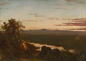 Paysage au coucher du soleil