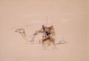 Un Arabe Bisharin près de son chameau - John Frederick Lewis
