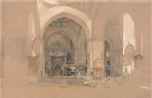 Intérieur de la Grande Mosquée, Bursa, Turquie - John Frederick Lewis