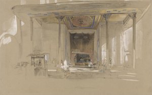 Entrée principale de la Grande Mosquée (Ulucami) Bursa, Turquie, c.1840 - John Frederick Lewis